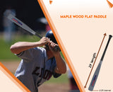 Half Paddle Baseball bat 29 Inch Long High Grade Maple Wood Training Softball Bat, T-Ball, Wiffle bat for Professional Players in 16 oz by NAQQASH SPORTS