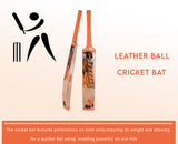 Kashmir Willow Leather Ball Cricket Bat, Exclusive Cricket Bat for Adult Full Size with Free Best Bat Cover & Protection Sheet