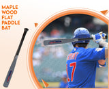 Half Paddle Baseball bat 29 Inch Long High Grade Maple Wood Training Softball Bat, T-Ball, Wiffle bat for Professional Players in 16 oz by NAQQASH SPORTS