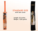 Kashmir Willow Leather Ball Cricket Bat, Exclusive Cricket Bat for Adult Full Size with Free Best Bat Cover & Protection Sheet