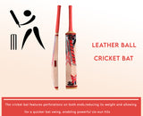 Kashmir Willow Leather Ball Cricket Bat, Exclusive Cricket Bat for Adult Full Size with Free Best Bat Cover & Protection Sheet (Copy)