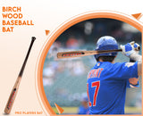 32 Inch 243 Modle Birch Wood Baseball bat for Professional Players Youth-Adults 29-Oz by Naqqash Sports
