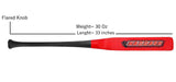 33 Inch Flat Paddle Baseball Bat