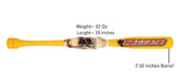 29" / 32 Heavy Weight Two Handed Baseball & Softball bat Made of Maple Wood to Improve Strength, bat Speed, Swing Trainer, Hard Hitting. Barrel Size 2.25 with by NAQQASH SPORTS.