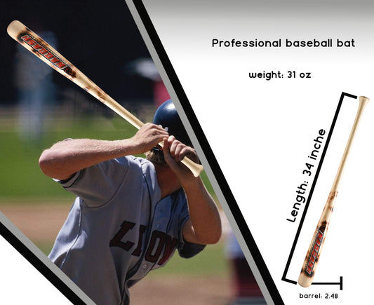 34 Inch T-Ball Bat Flame Barrel Cupped Barrel with 2.25 Inches & Wieght 20-oz by Naqqash Sports