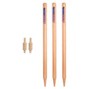 Pack of 3 Cricket Wickets with 2 Bails - Natural Color Portable Cricket Wickets Wood