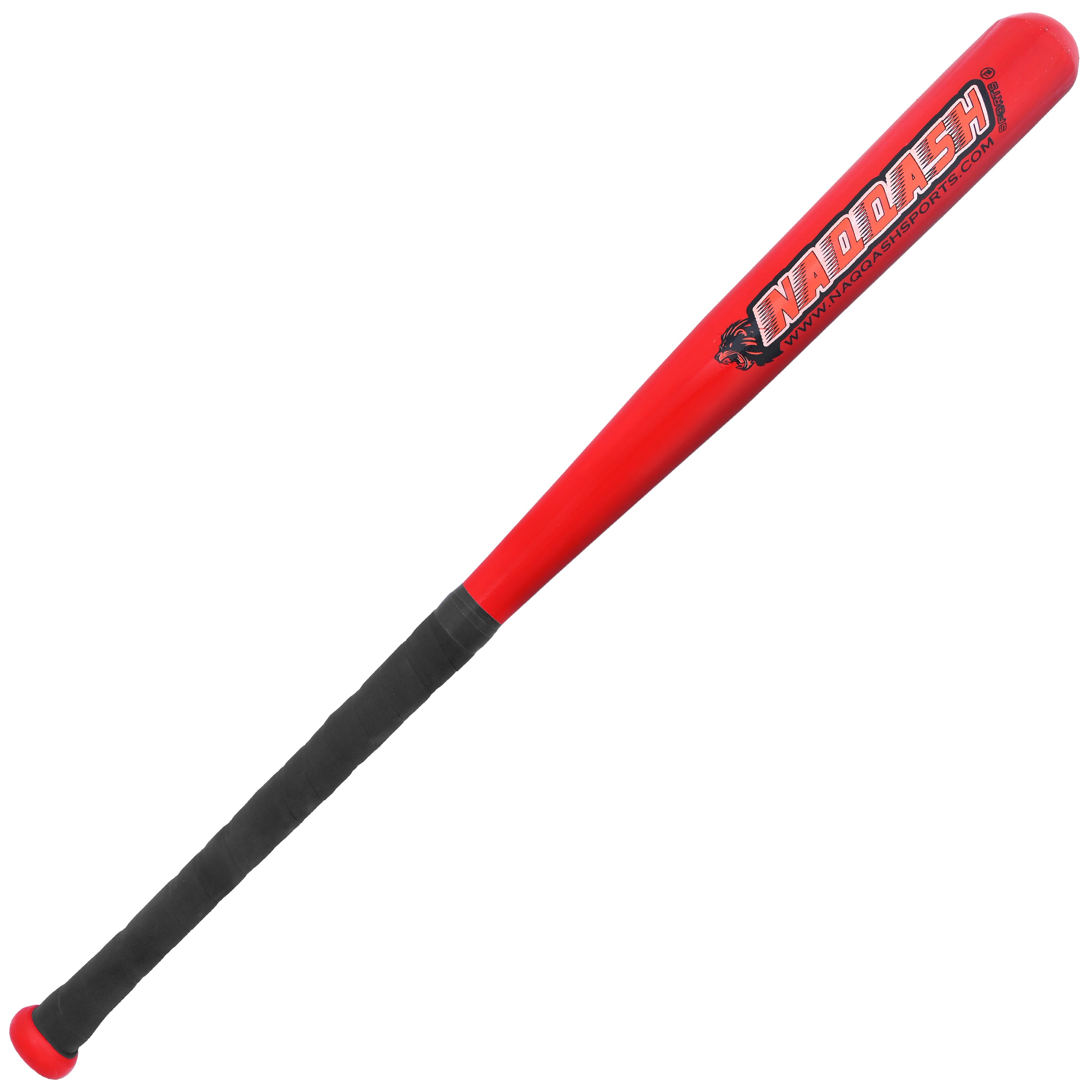 34 Inch Self Defense Baseball Bat Red Barrel & Black Grip Beech Wood/Poplar Wood/Solidwood