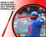 34 Inch Self Defense Baseball Bat Black Barrel & Black Grip Beech WoodPoplar WoodSolid  for Youth & Adult 20 oz