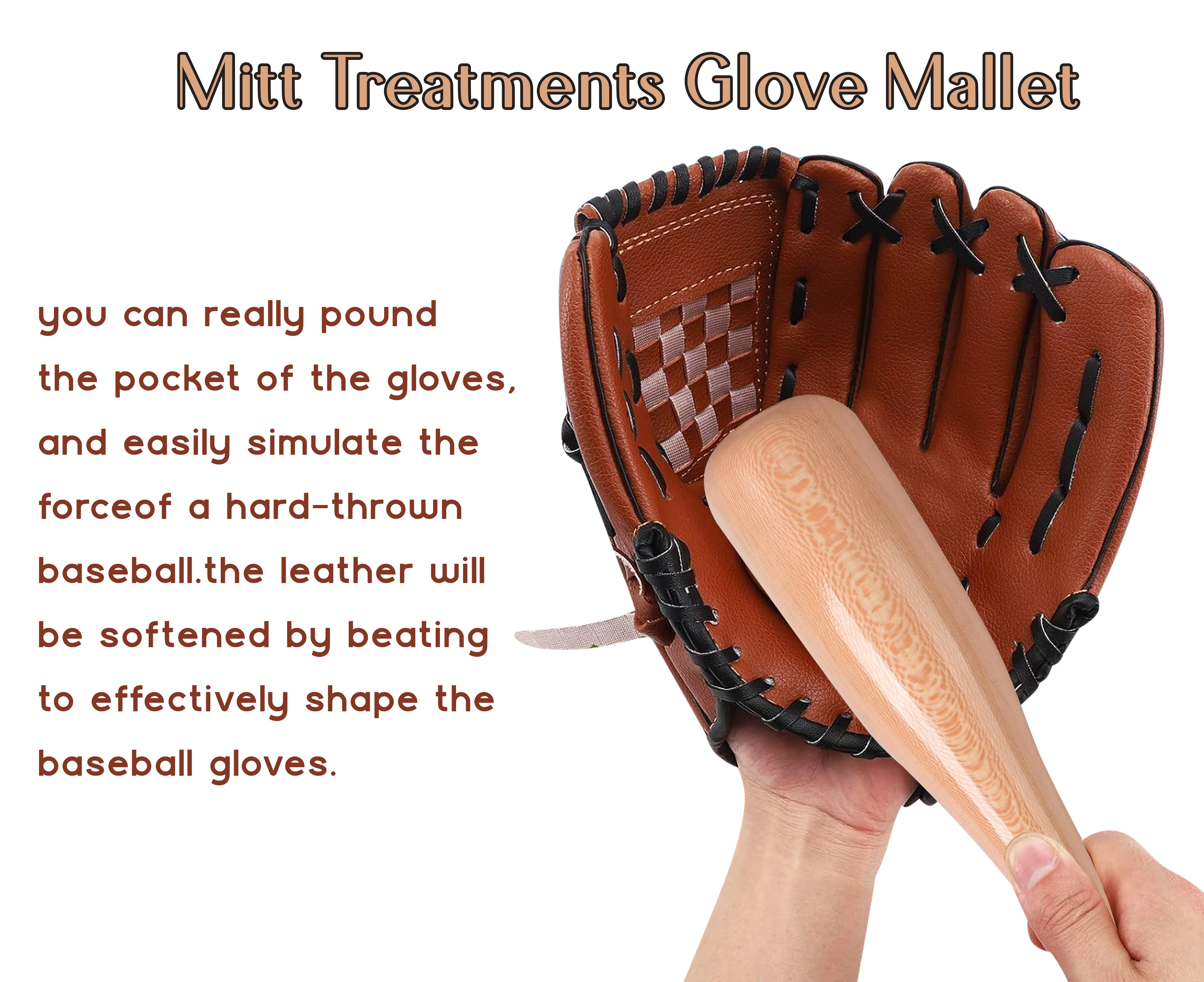Baseball & Softball Mitt Treatments Glove Mallet Break in Tools