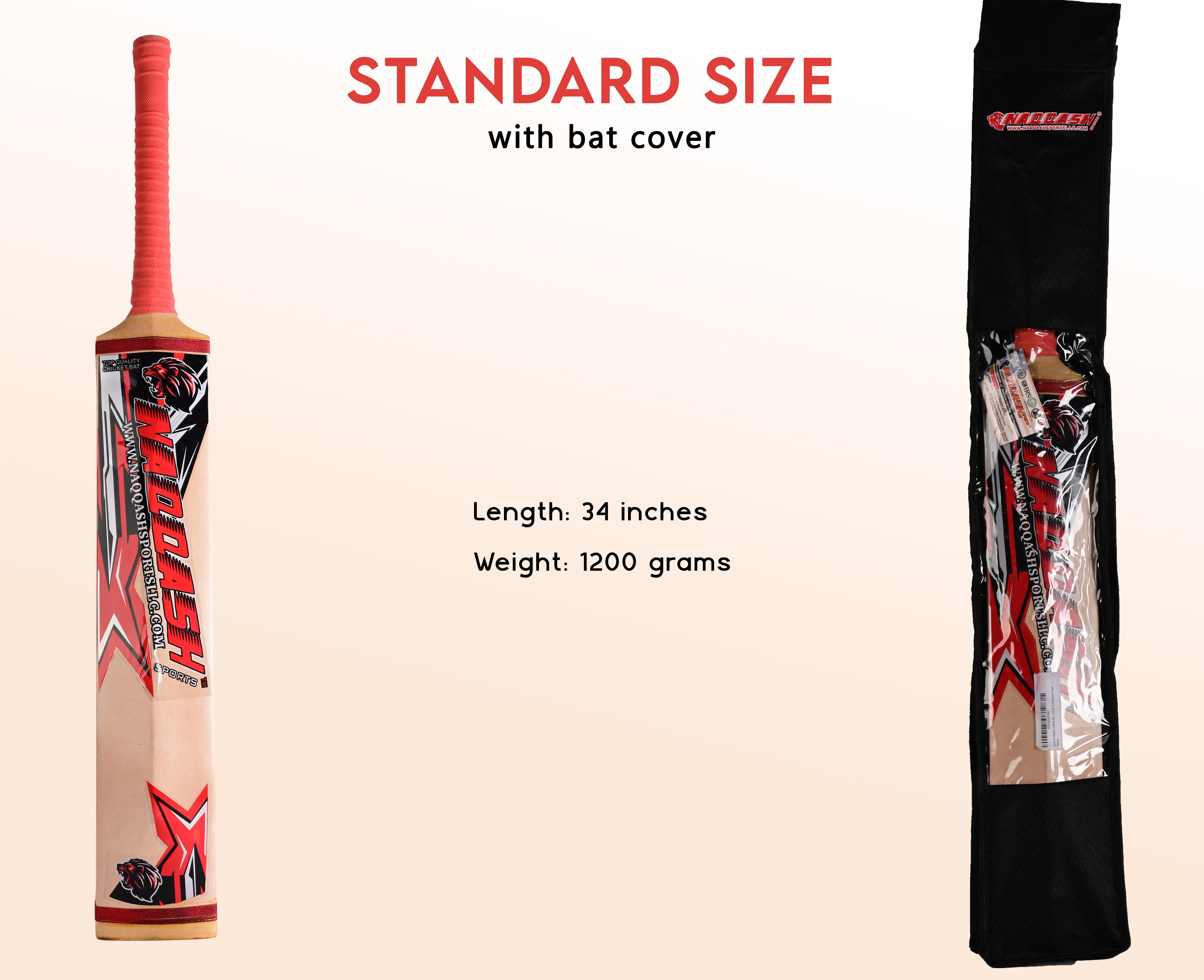Kashmir Willow Leather Ball Cricket Bat, Exclusive Cricket Bat for Adult Full Size with Free Best Bat Cover & Protection Sheet (Copy)