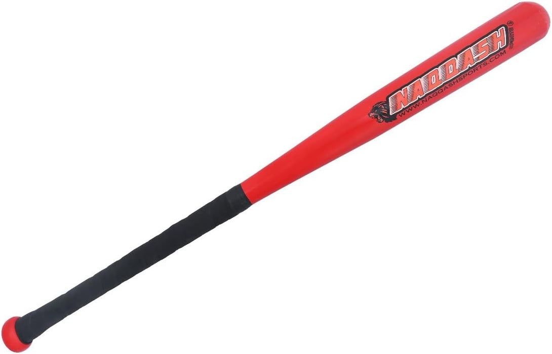 33 Inch Self Defense Baseball Bat Red Barrel & Black Grip Beech Wood/Poplar Wood/Solidwood