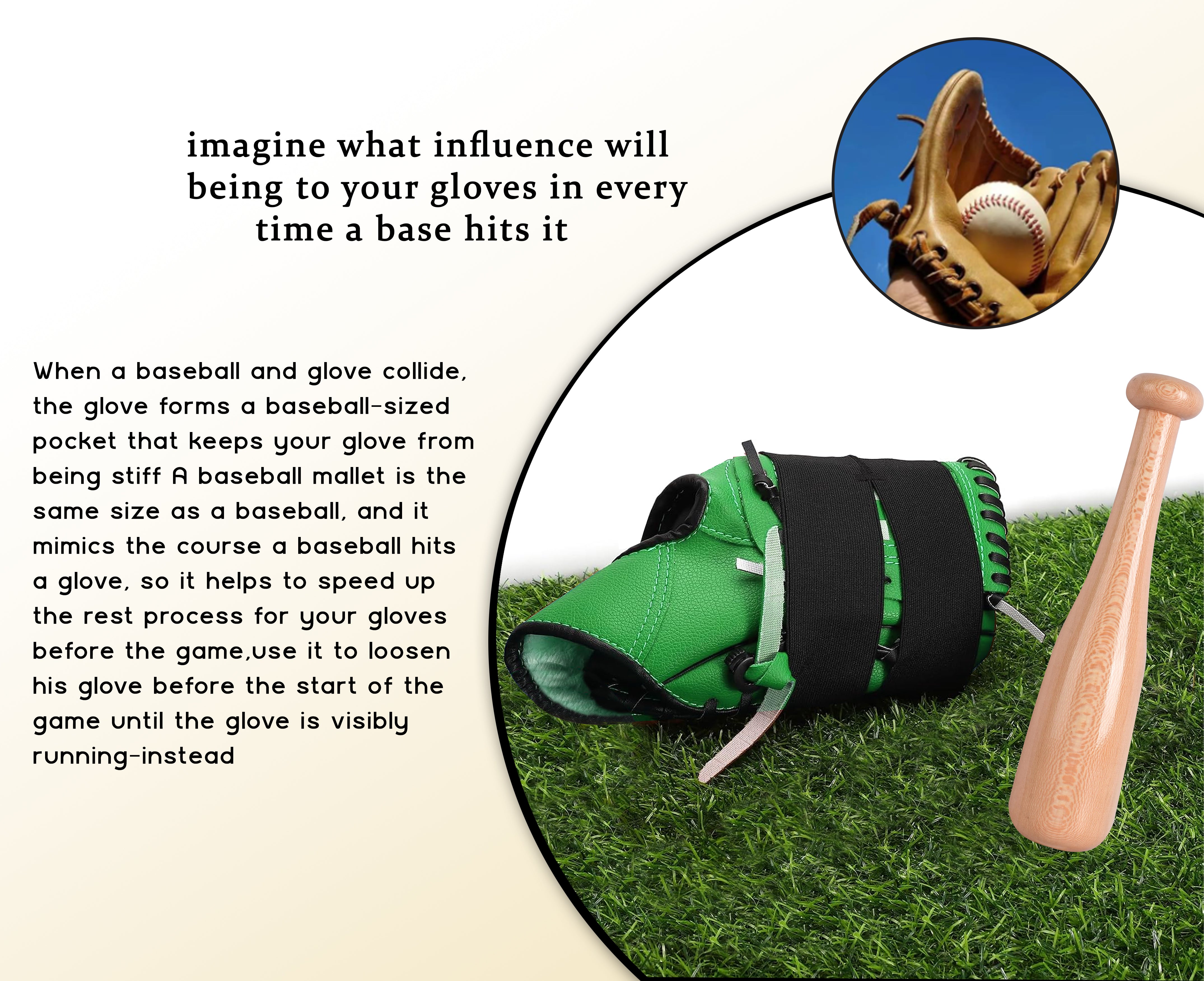 Baseball & Softball Mitt Treatments Glove Mallet Break in Tools