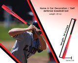 34 Inch Self Defense Baseball Bat Black Barrel & Black Grip Beech WoodPoplar WoodSolid  for Youth & Adult 20 oz