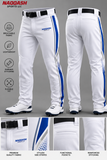 Premium White & Royal Blue Baseball Pants – Custom Team Uniform Pants | Naqqash Sports LLC