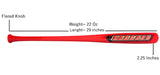 29 Inch - 22 oz. - 2.25 Barrel Kids Maple Wood Baseball Bat with Cupped Style for C271