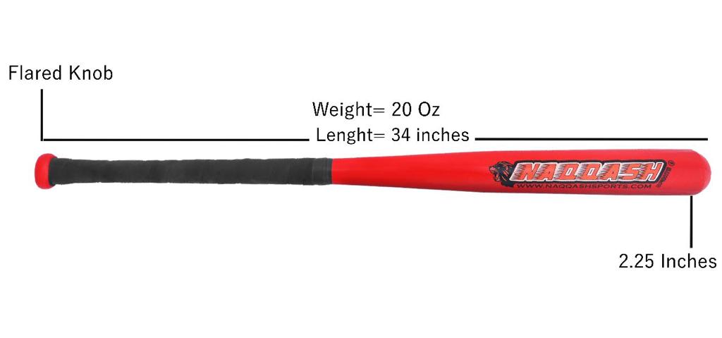 34 Inch Self Defense Baseball Bat Black Barrel & Black Grip Beech WoodPoplar WoodSolid  for Youth & Adult 20 oz