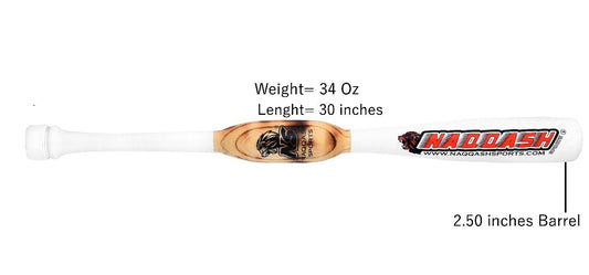 30" / 34 oz Heavy Weight Two Handed Baseball & Softball bat Made of  Maple Wood to Improve Strength, bat Speed, Swing Trainer, Hard Hitting. Barrel Size 2.25 with  by NAQQASH SPORTS.