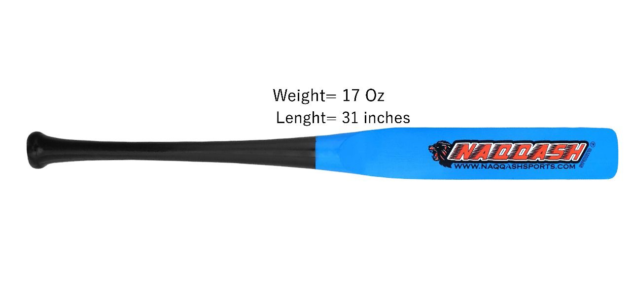 Half Paddle Baseball bat 31 Inch Long High Grade Maple Wood Training Softball Bat, T-Ball, Wiffle bat for Professional Players in 17 oz by NAQQASH SPORTS