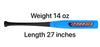 Half Paddle Baseball bat 27 Inch Long High Grade Maple Wood Training Softball Bat, T-Ball, Wiffle bat for Professional Players in 14 oz by NAQQASH SPORTS